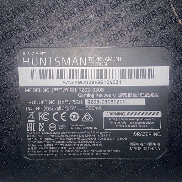 Razer Huntsman Tournament Edition Gaming Keyboard - Picture 2 of 3